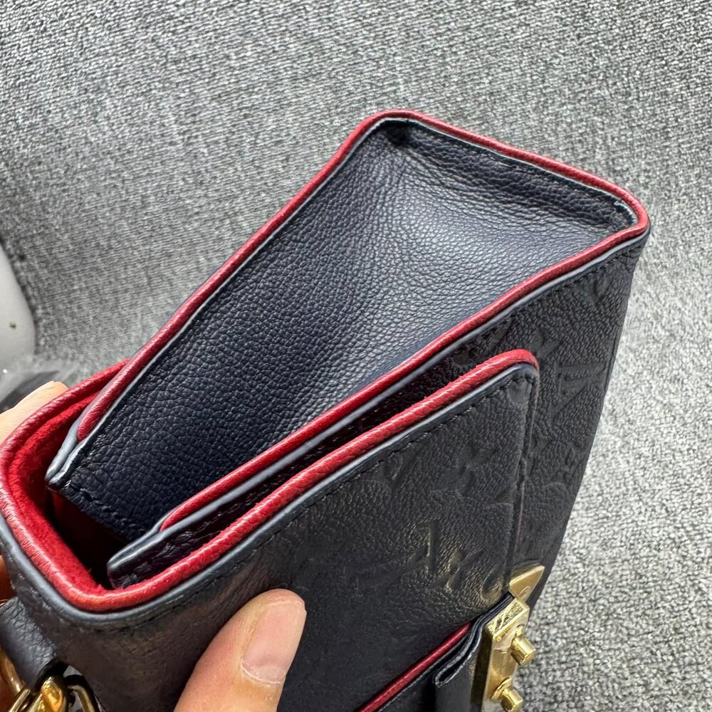 Louis Vuitton Saint Sulpice Navy Monogram Leather Shoulder Bag 999-071125 - Picture 4 of 15